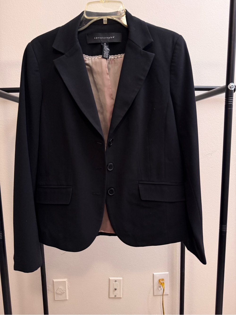 Apostrophe Black Women's 3 Button Tailored Blazer